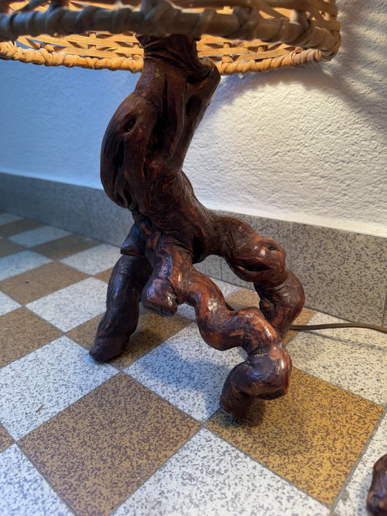 Image 1 of Lampade in rattan e vite anni '60 (X2)