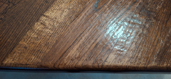 Image 1 of 6-Sided Oak Table