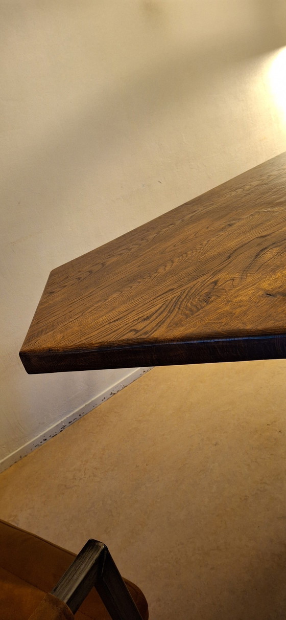 Image 1 of 6-Sided Oak Table