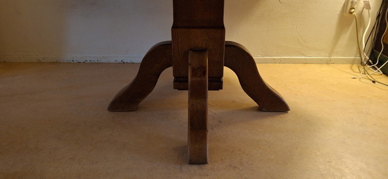 Image 1 of 6-Sided Oak Table