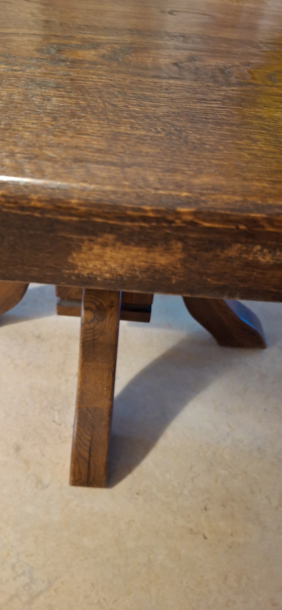 Image 1 of 6-Sided Oak Table