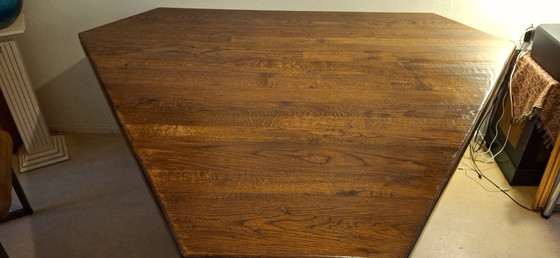 Image 1 of 6-Sided Oak Table