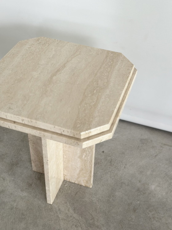 Image 1 of Travertine Sidetable