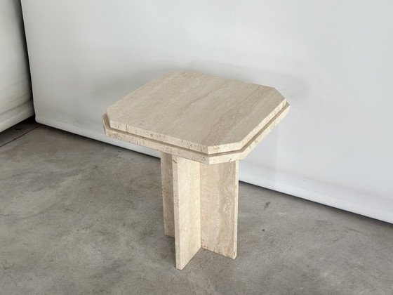 Image 1 of Travertine Sidetable