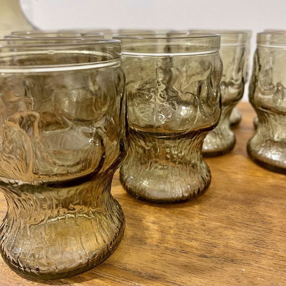 Image 1 of Vintage smoked glass orangeade set for Fidenza Vetraria, Italy 1970