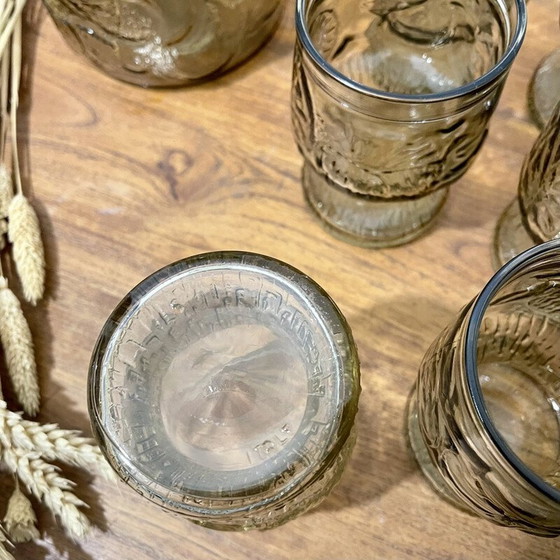 Image 1 of Vintage smoked glass orangeade set for Fidenza Vetraria, Italy 1970