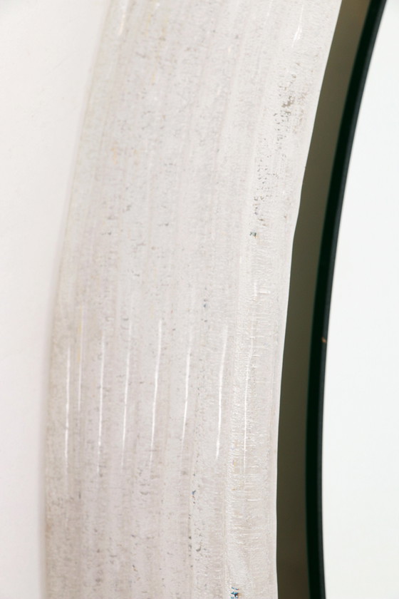 Image 1 of Specchio da bagno rotondo vintage in plexiglass Hillebrand con illuminazione interna.