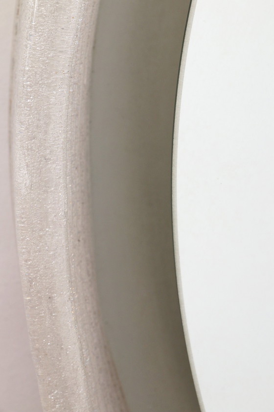 Image 1 of Specchio da bagno rotondo vintage in plexiglass Hillebrand con illuminazione interna.