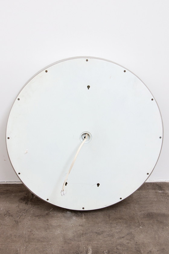 Image 1 of Specchio da bagno rotondo vintage in plexiglass Hillebrand con illuminazione interna.