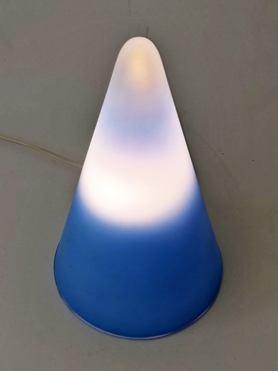 Image 1 of Table Lamp 'Teepee' Blue Glass