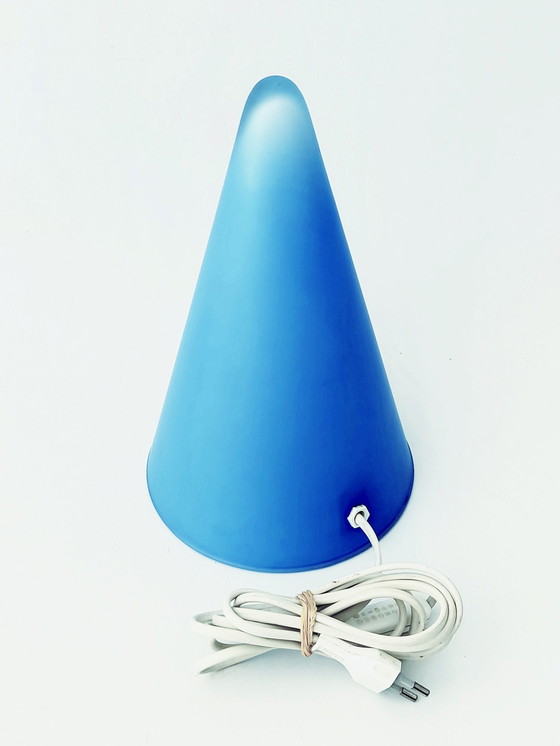 Image 1 of Table Lamp 'Teepee' Blue Glass