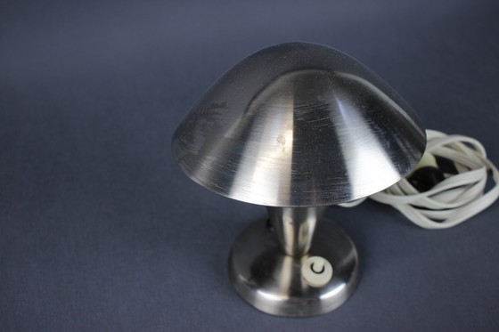 Image 1 of Vintage Chrome Bauhaus Table Lamp by Josef Hurka, Czechoslovakia, 1930s