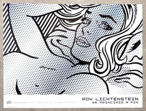 Original Poster Of The Roy Lichtenstein Exhibition At The Juan March Foundation