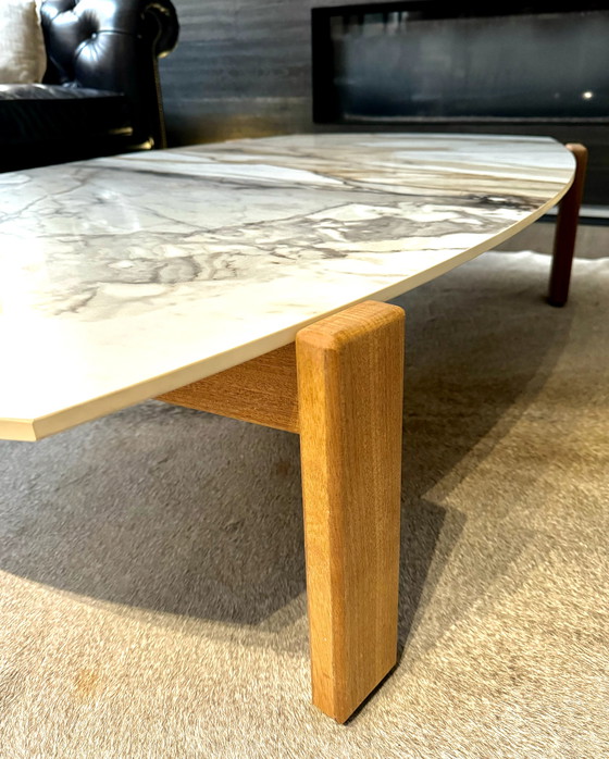 Image 1 of Coffee table with Italian ceramic stone top Macchia Vecchia