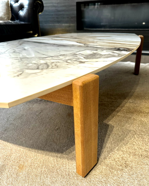 Table basse avec plateau en pierre céramique italienne Macchia Vecchia