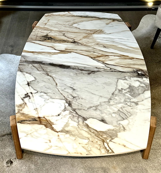 Image 1 of Coffee table with Italian ceramic stone top Macchia Vecchia