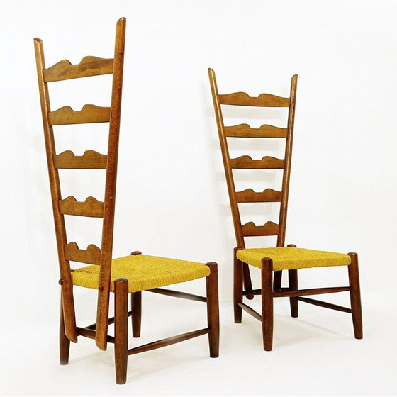 Image 1 of Pair of vintage chairs by Gio Ponti for Casa E Giardino, Italy 1939s