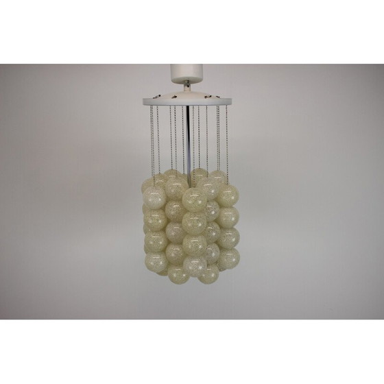 Image 1 of Lampada a sospensione vintage "Bubble" in metallo e plastica di Josef Hurka per Napako, Cecoslovacchia 1970