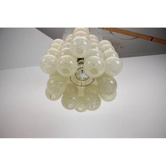 Image 1 of Lampada a sospensione vintage "Bubble" in metallo e plastica di Josef Hurka per Napako, Cecoslovacchia 1970