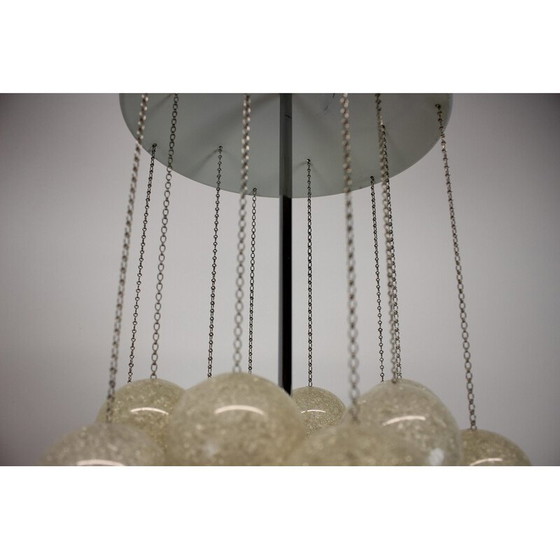 Image 1 of Lampada a sospensione vintage "Bubble" in metallo e plastica di Josef Hurka per Napako, Cecoslovacchia 1970