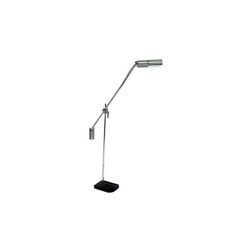 Vintage chrome-plated metal floor lamp, Switzerland 1970