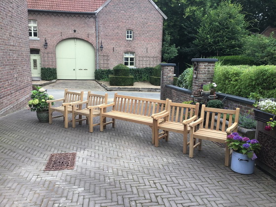 Image 1 of 2x Teak&Garden garden chairs + garden bench Windsor teak