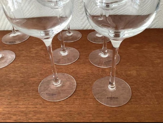 Image 1 of 12x Kosta Boda crystal wine glass