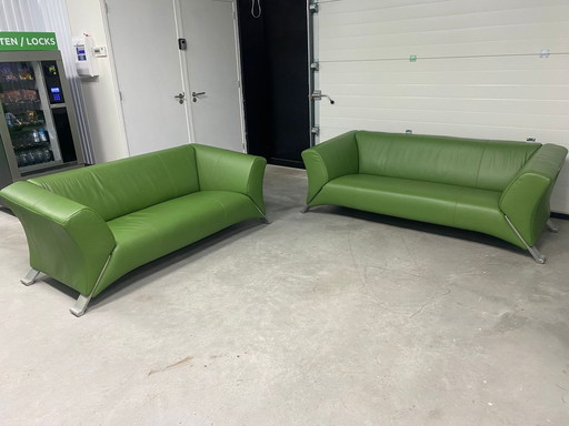 Beautiful Rolf Benz 322 Set! 3 + 2.5 Seater In Original Green. Top Quality!