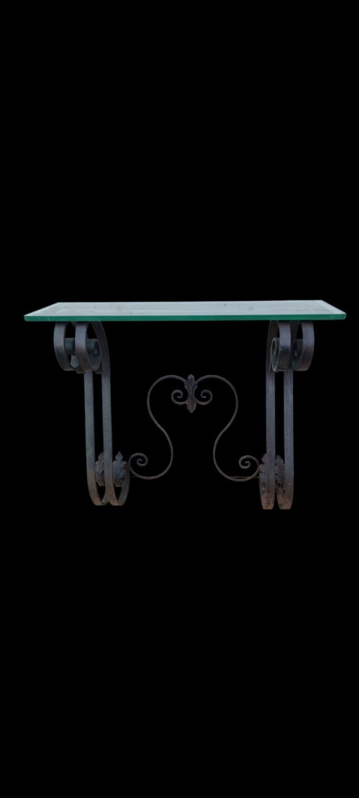 Wrought Iron Wrap Around Console