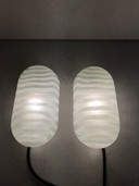 Peil & Putzler vintage "zebra" stripe sconces set of 2