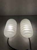 Peil & Putzler vintage "zebra" stripe sconces set of 2