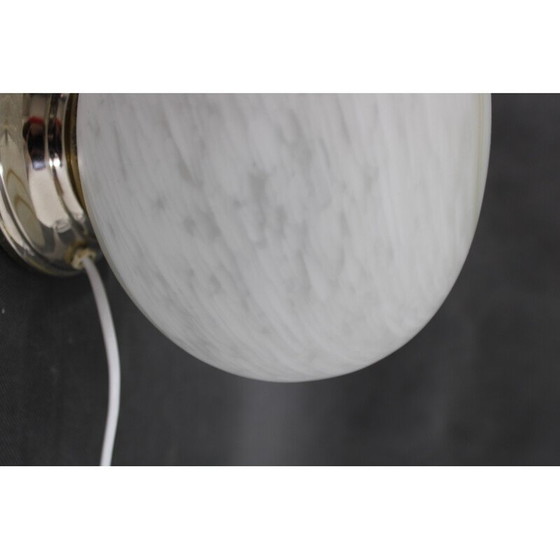 Image 1 of Vintage glass globe "Venice Hand Made Glass" table lamp, Italy 1970s