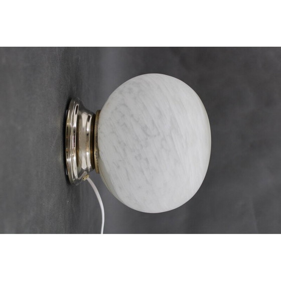Image 1 of Vintage glass globe "Venice Hand Made Glass" table lamp, Italy 1970s