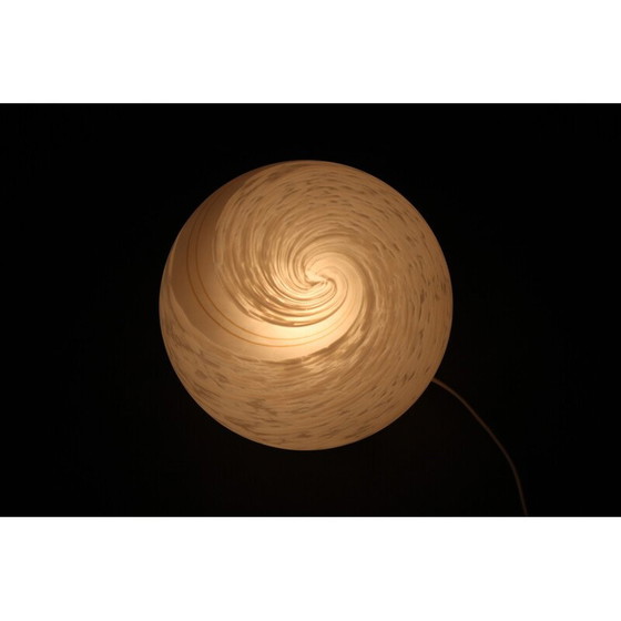 Image 1 of Vintage glass globe "Venice Hand Made Glass" table lamp, Italy 1970s