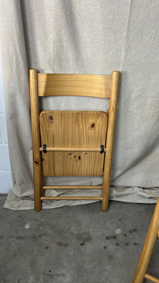 Image 1 of 2x sedia pieghevole in faggio vintage 