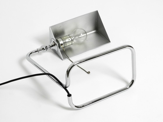 Image 1 of Large Original 1980S Chrome Table Lamp By Florian Schulz