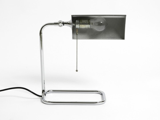 Image 1 of Large Original 1980S Chrome Table Lamp By Florian Schulz