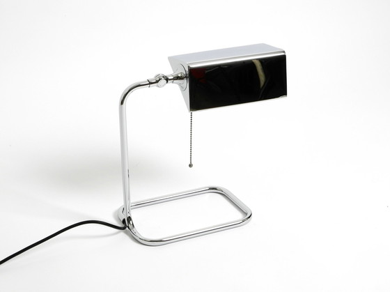 Image 1 of Large Original 1980S Chrome Table Lamp By Florian Schulz