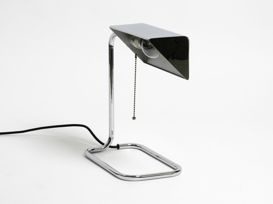 Image 1 of Large Original 1980S Chrome Table Lamp By Florian Schulz