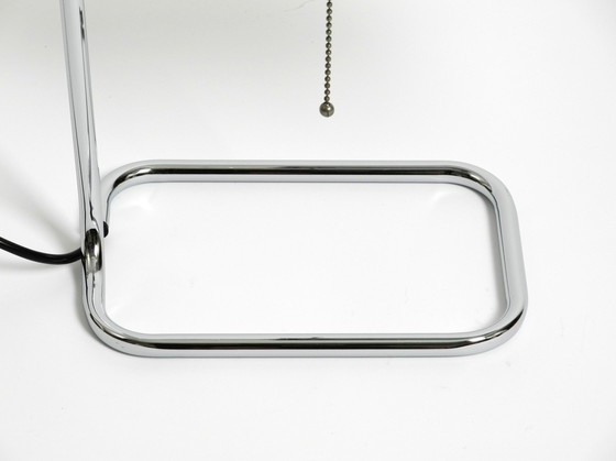 Image 1 of Large Original 1980S Chrome Table Lamp By Florian Schulz