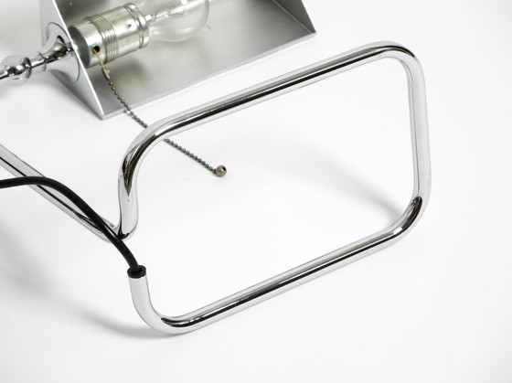 Image 1 of Large Original 1980S Chrome Table Lamp By Florian Schulz