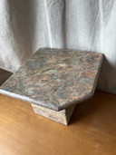 Table d'appoint vintage en marbre rose gris