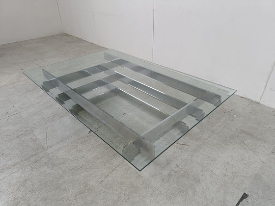 Image 1 of Vintage chrome coffee table