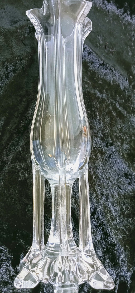 Czech Josef Hospaodka glass looking vase