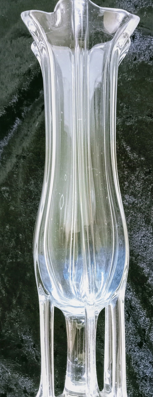 Vase en verre tchèque Josef Hospaodka