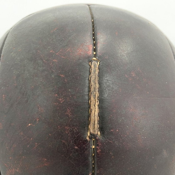 Image 1 of Vintage leather medicine ball, Czechoslovakia 1930s