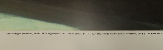 Image 1 of Edward Hopper. Nighthawks 1942. Formato XXL!