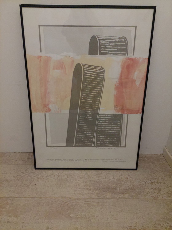 Image 1 of 2x Cara Raadsveld - Pastoe Amsterdammer silkscreen print