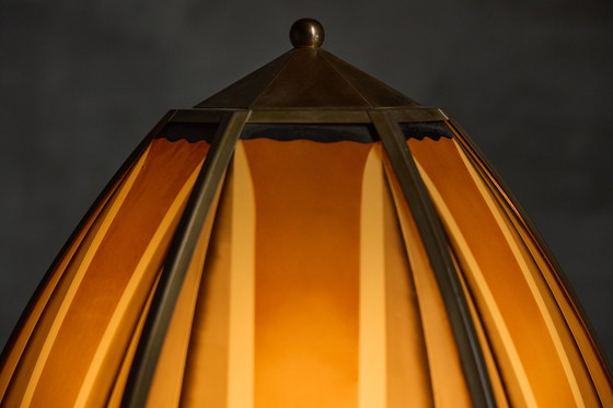 Image 1 of Lampada da tavolo in bronzo della scuola di Amsterdam, Paesi Bassi, anni '20