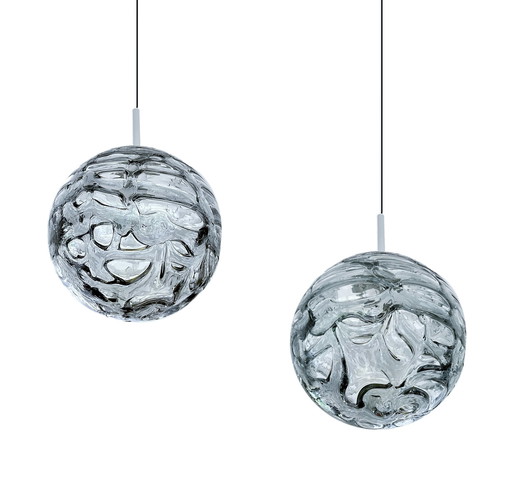 2X Doria Lava Glass Pendant Lamps